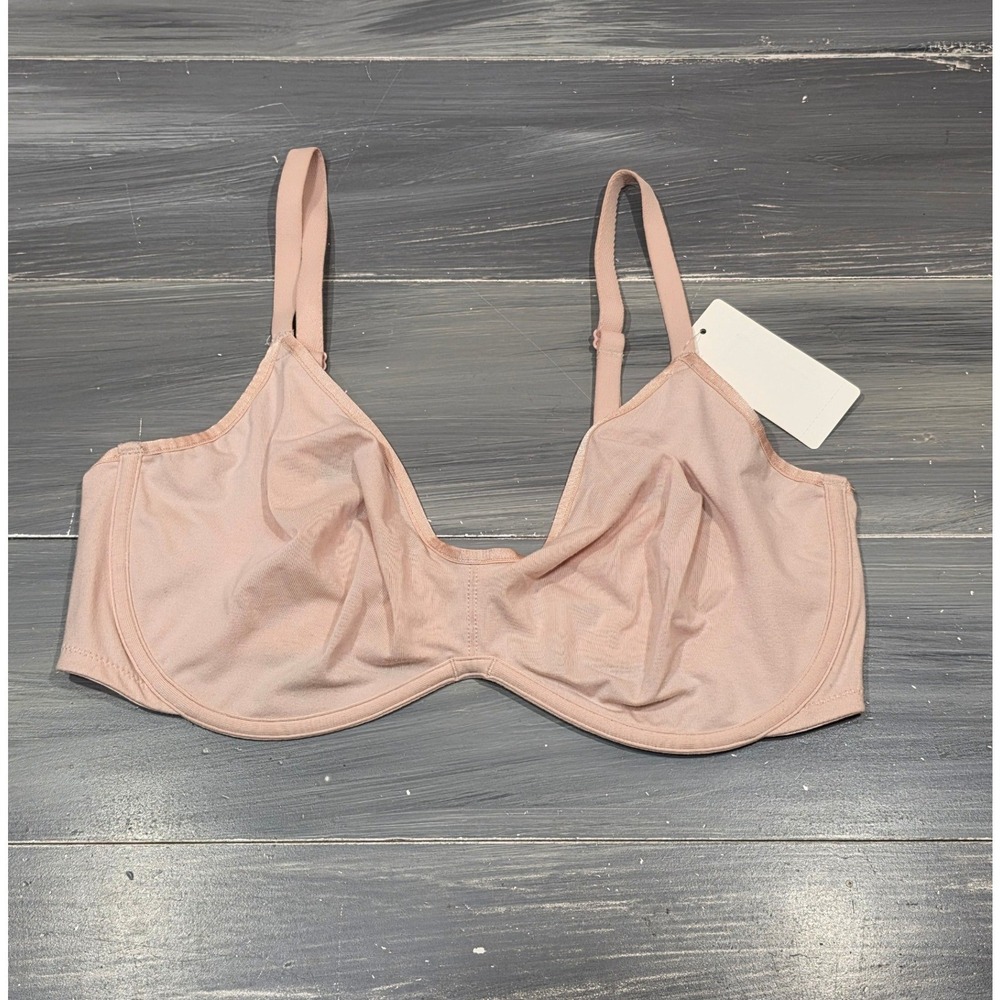 B.tempt'd Cotton To A Tee Scoop Underwire Bra 951272 Rose Smoke 32C